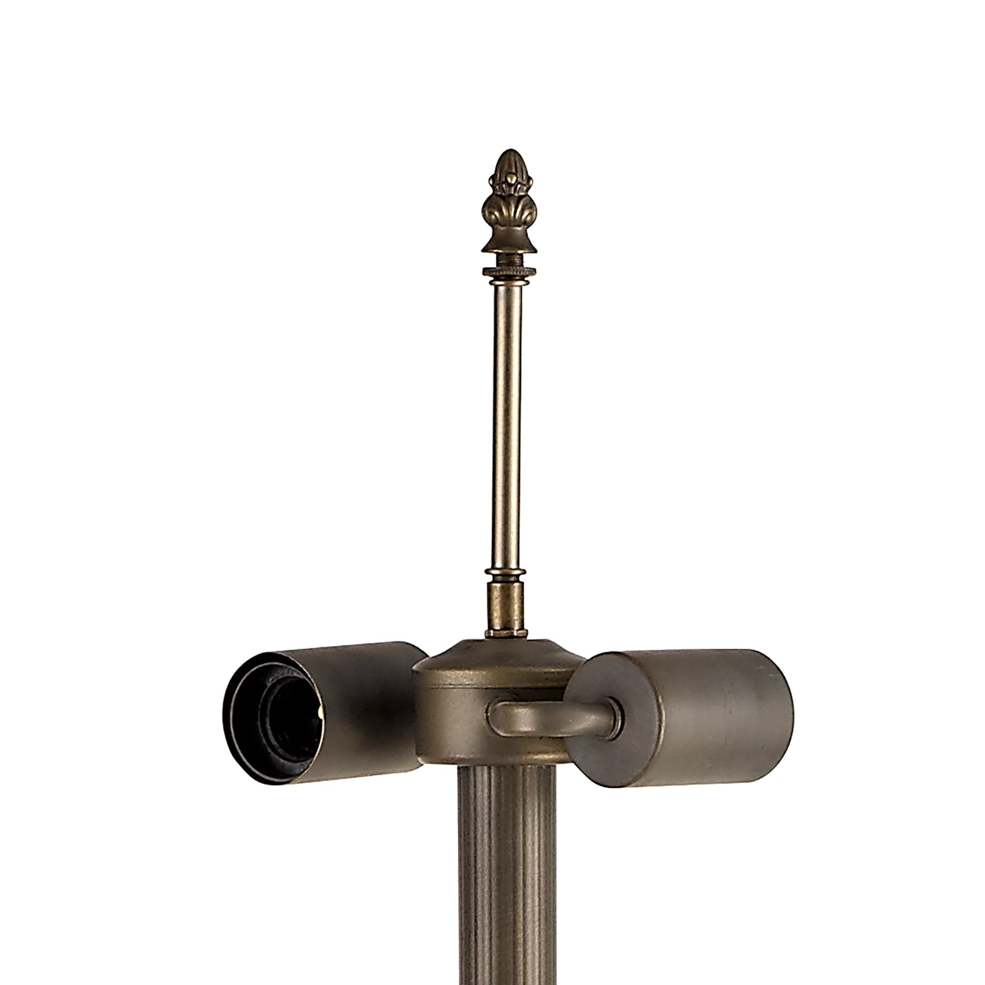 NL72969 Major Stepped Design Floor Lamp 2 Light Aged Antique Brass