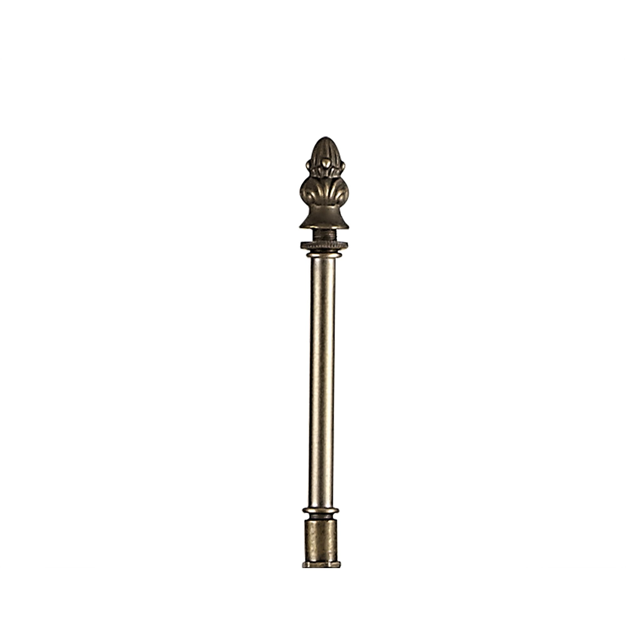 NL72969 Major Stepped Design Floor Lamp 2 Light Aged Antique Brass