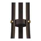 NL75519 Malcom Pendant 3 Light Brown Oxide/Bronze With Clear Glass Shades