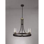 NL75519 Malcom Pendant 3 Light Brown Oxide/Bronze With Clear Glass Shades