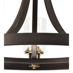 NL75529 Malcom Pendant 5 Light Brown Oxide/Bronze With Clear Glass Shades