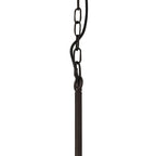 NL75539 Malcom Linear Pendant 6 Light Brown Oxide/Bronze With Clear Glass Shades