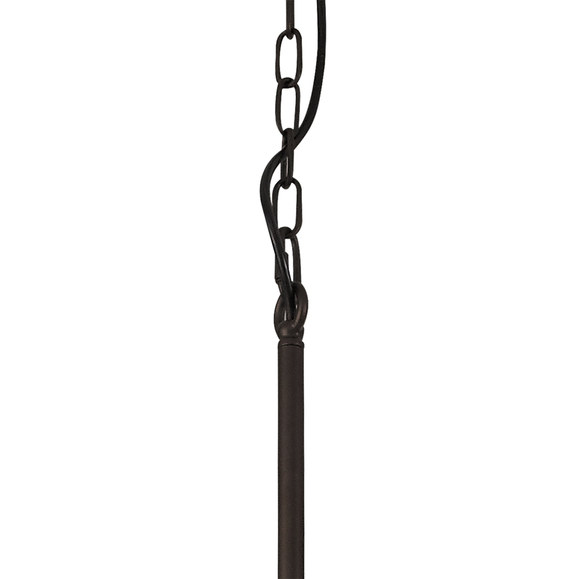 NL75539 Malcom Linear Pendant 6 Light Brown Oxide/Bronze With Clear Glass Shades