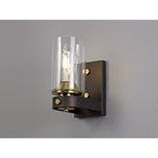 NL75549 Malcom Wall Lamp 1 Light Brown Oxide/Bronze With Clear Glass Shades