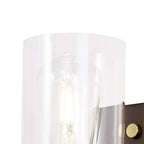 NL75549 Malcom Wall Lamp 1 Light Brown Oxide/Bronze With Clear Glass Shades