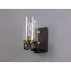 NL75549 Malcom Wall Lamp 1 Light Brown Oxide/Bronze With Clear Glass Shades