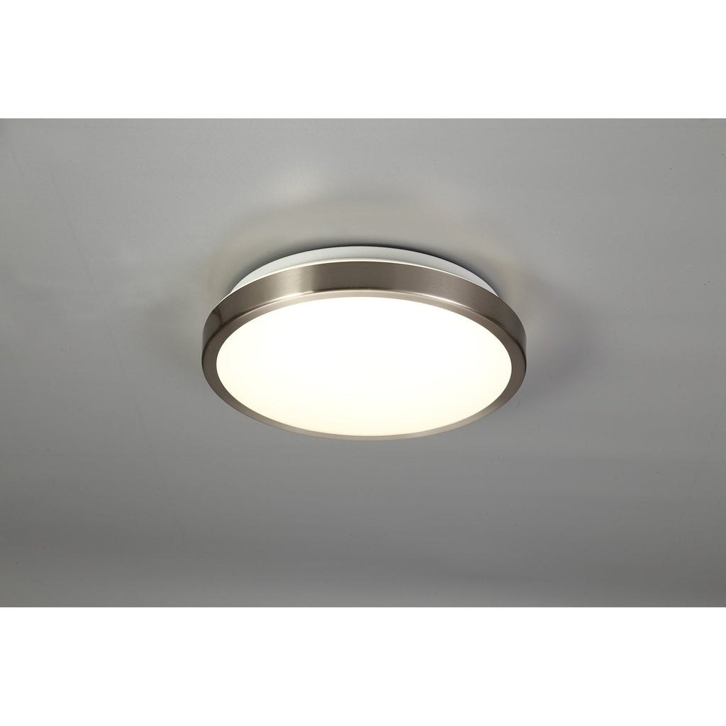 NL77569 Mama Bathroom Ceiling  Light LED Satin Nickel/White