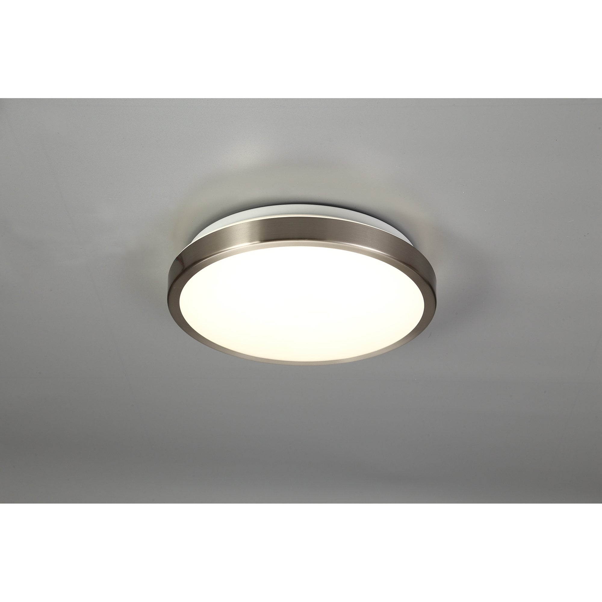 NL77569 Mama Bathroom Ceiling  Light LED Satin Nickel/White