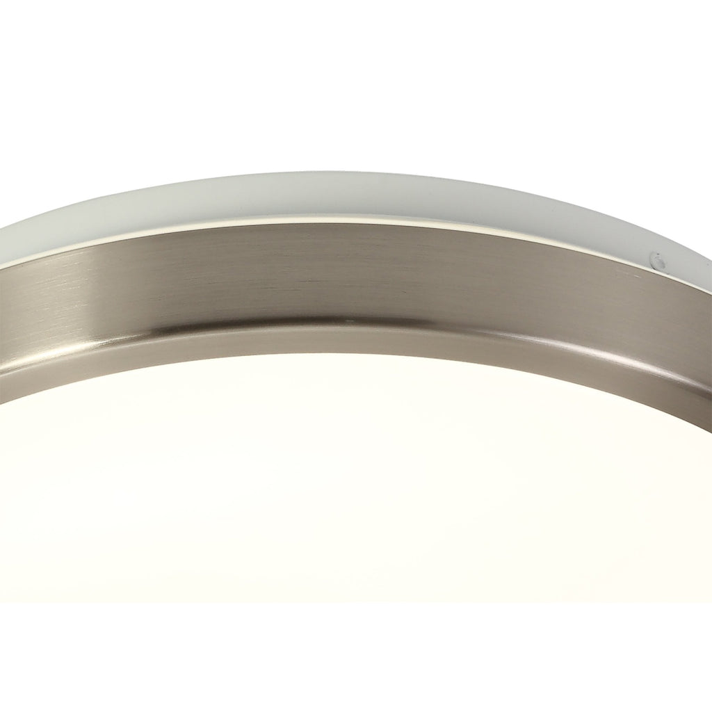 NL77569 Mama Bathroom Ceiling  Light LED Satin Nickel/White