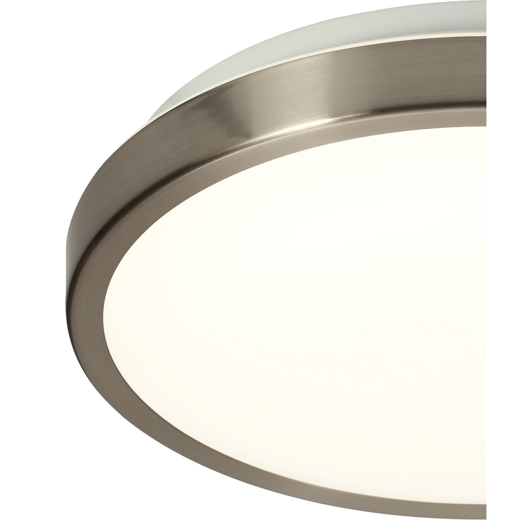 NL77569 Mama Bathroom Ceiling  Light LED Satin Nickel/White