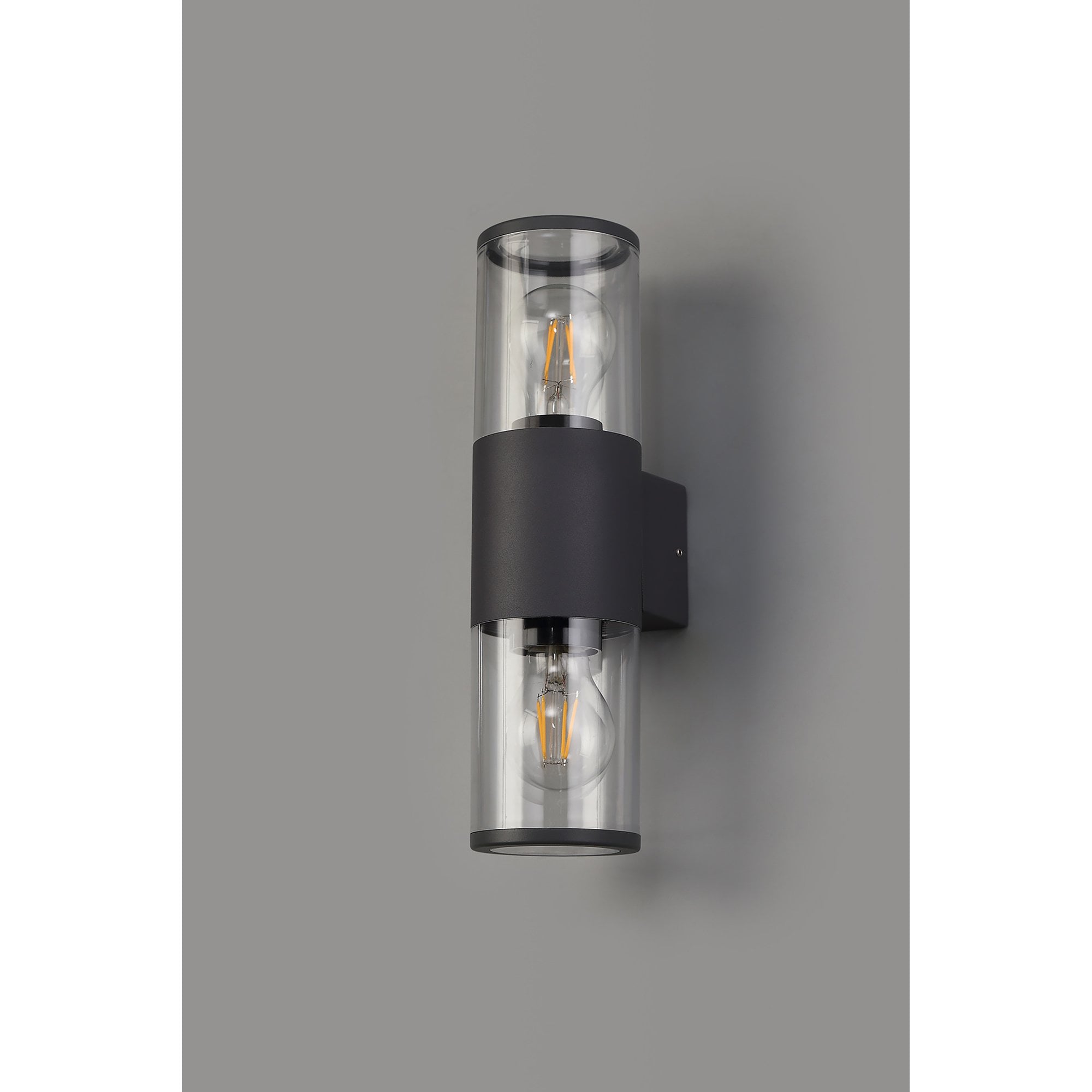 NL7776/CL9 Marc Outdoor Wall Lamp 2 Light Anthracite/Clear