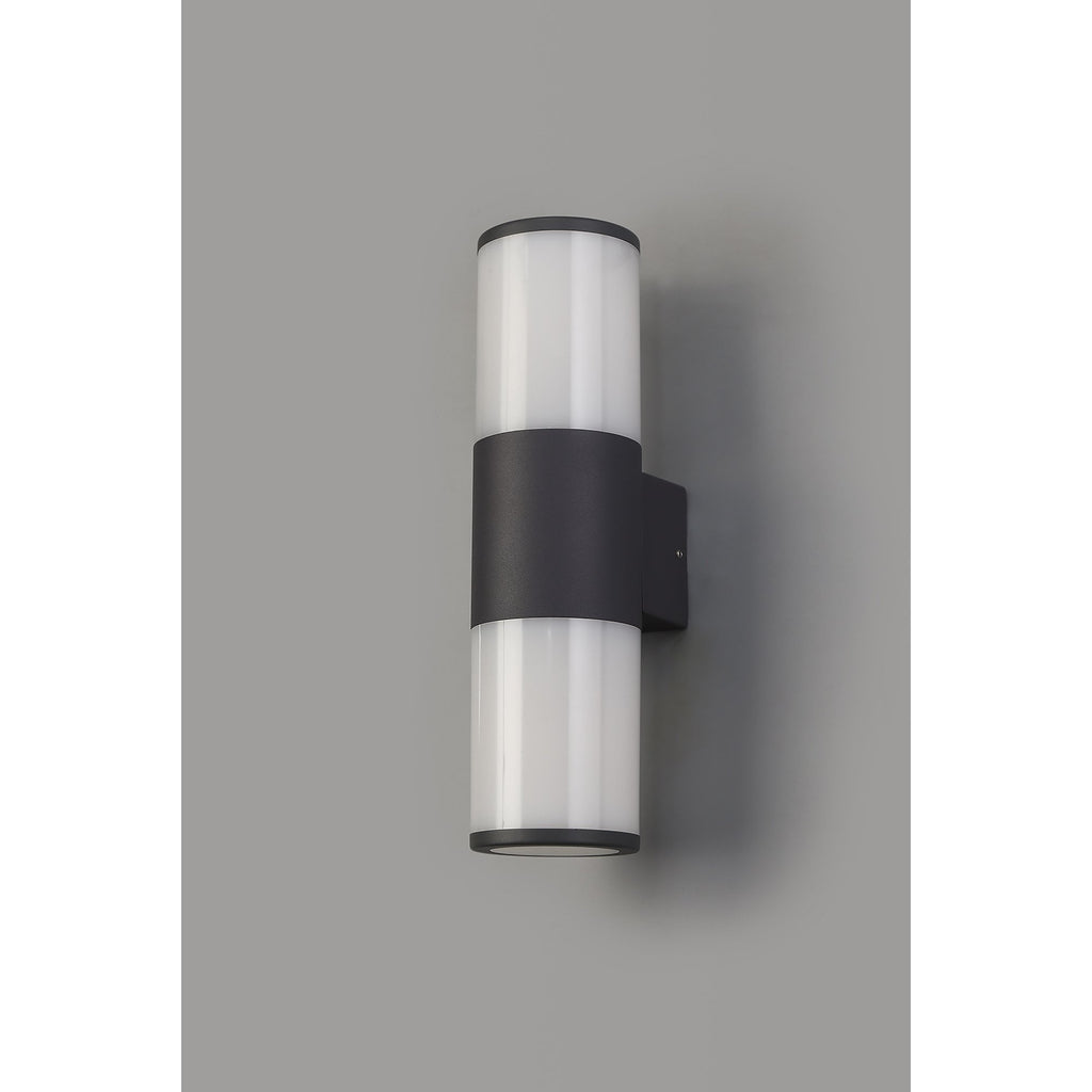 NL7776/OP9 Marc Outdoor Wall Lamp 2 Light Anthracite/Opal