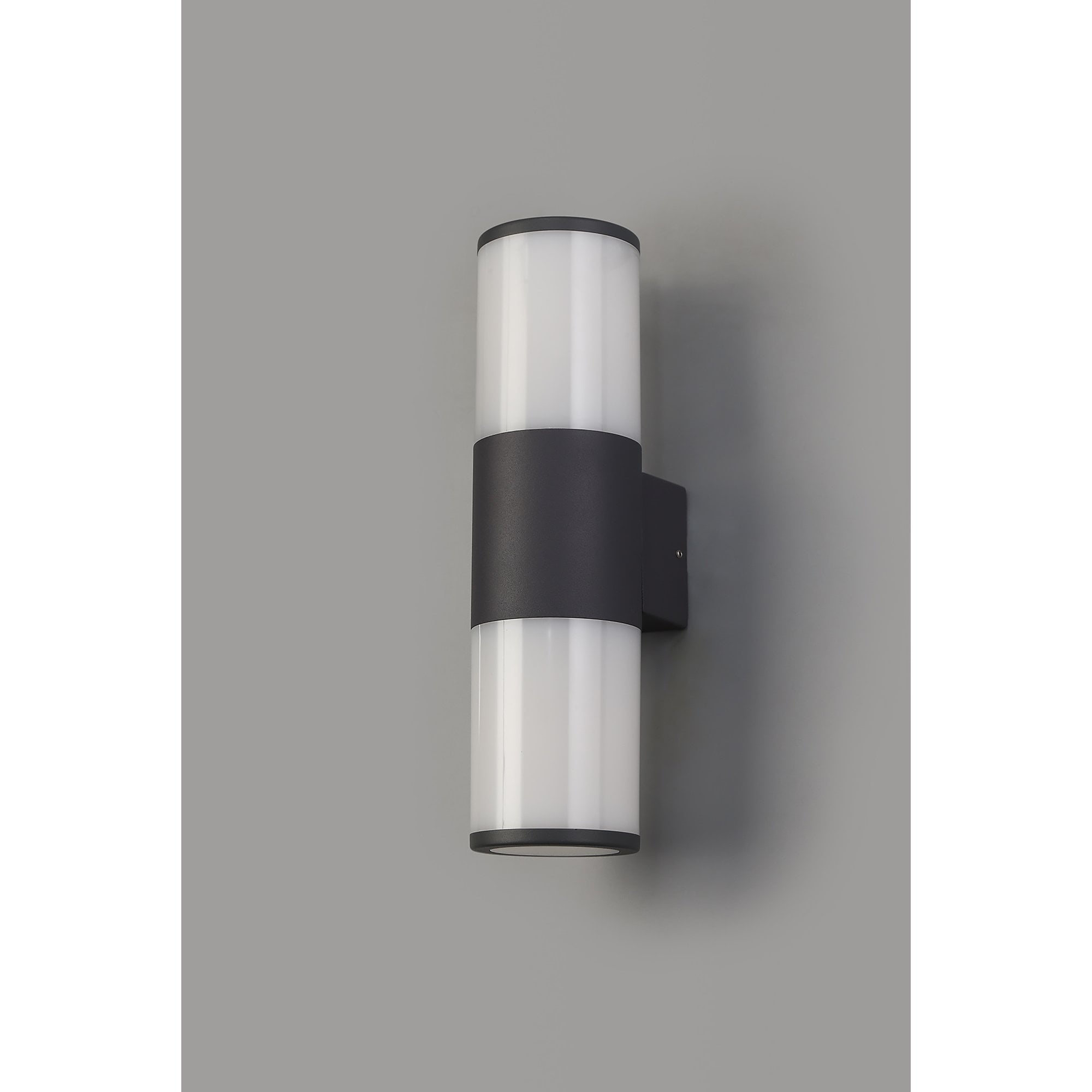 NL7776/OP9 Marc Outdoor Wall Lamp 2 Light Anthracite/Opal