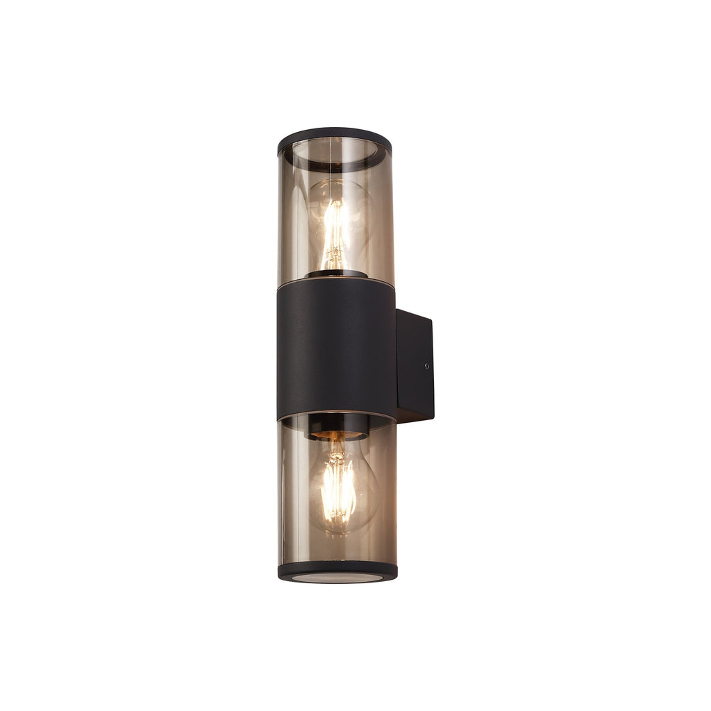 NL7776/SM9 Marc Outdoor Wall Lamp 2 Light Anthracite/Smoked
