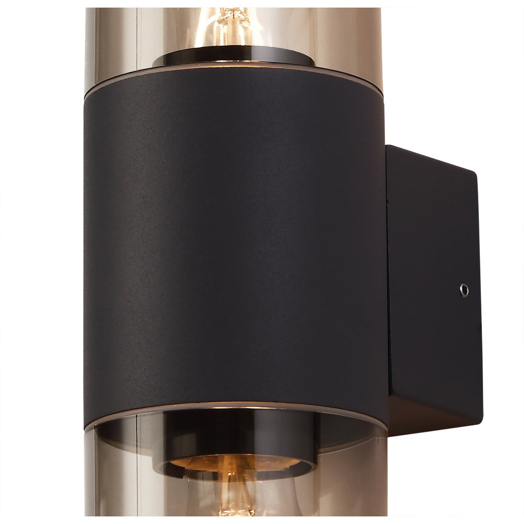 NL7776/SM9 Marc Outdoor Wall Lamp 2 Light Anthracite/Smoked