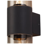 NL7776/SM9 Marc Outdoor Wall Lamp 2 Light Anthracite/Smoked
