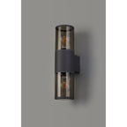 NL7776/SM9 Marc Outdoor Wall Lamp 2 Light Anthracite/Smoked