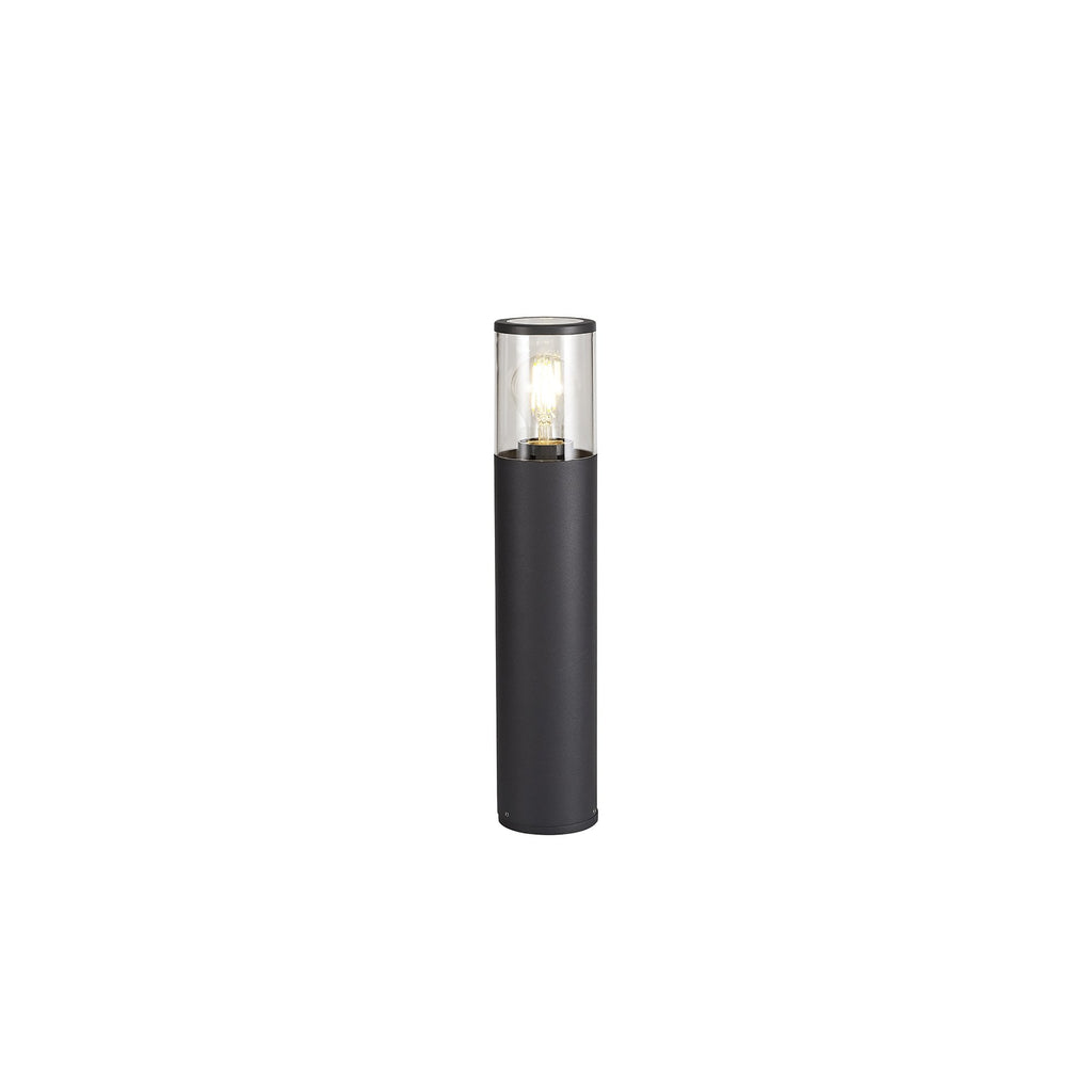NL7777/CL9 Marc Outdoor 45cm Post Lamp 1 Light Anthracite/Clear