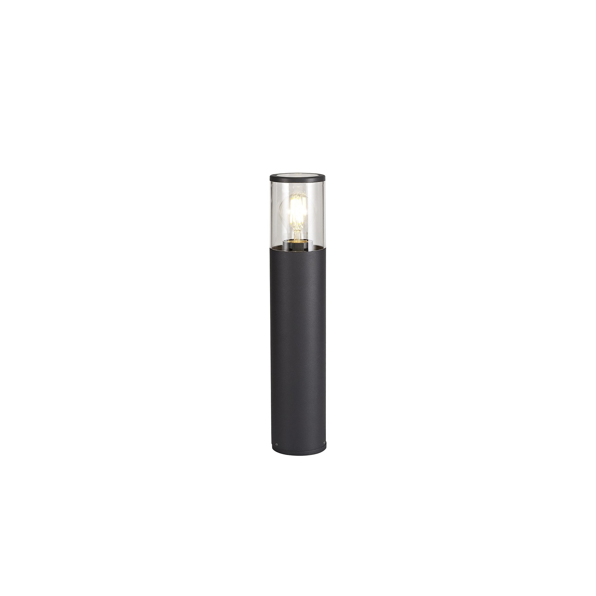 NL7777/CL9 Marc Outdoor 45cm Post Lamp 1 Light Anthracite/Clear