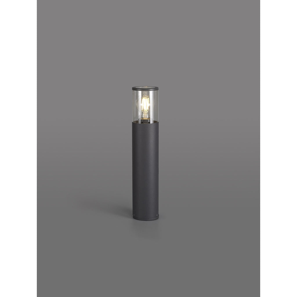 NL7777/CL9 Marc Outdoor 45cm Post Lamp 1 Light Anthracite/Clear