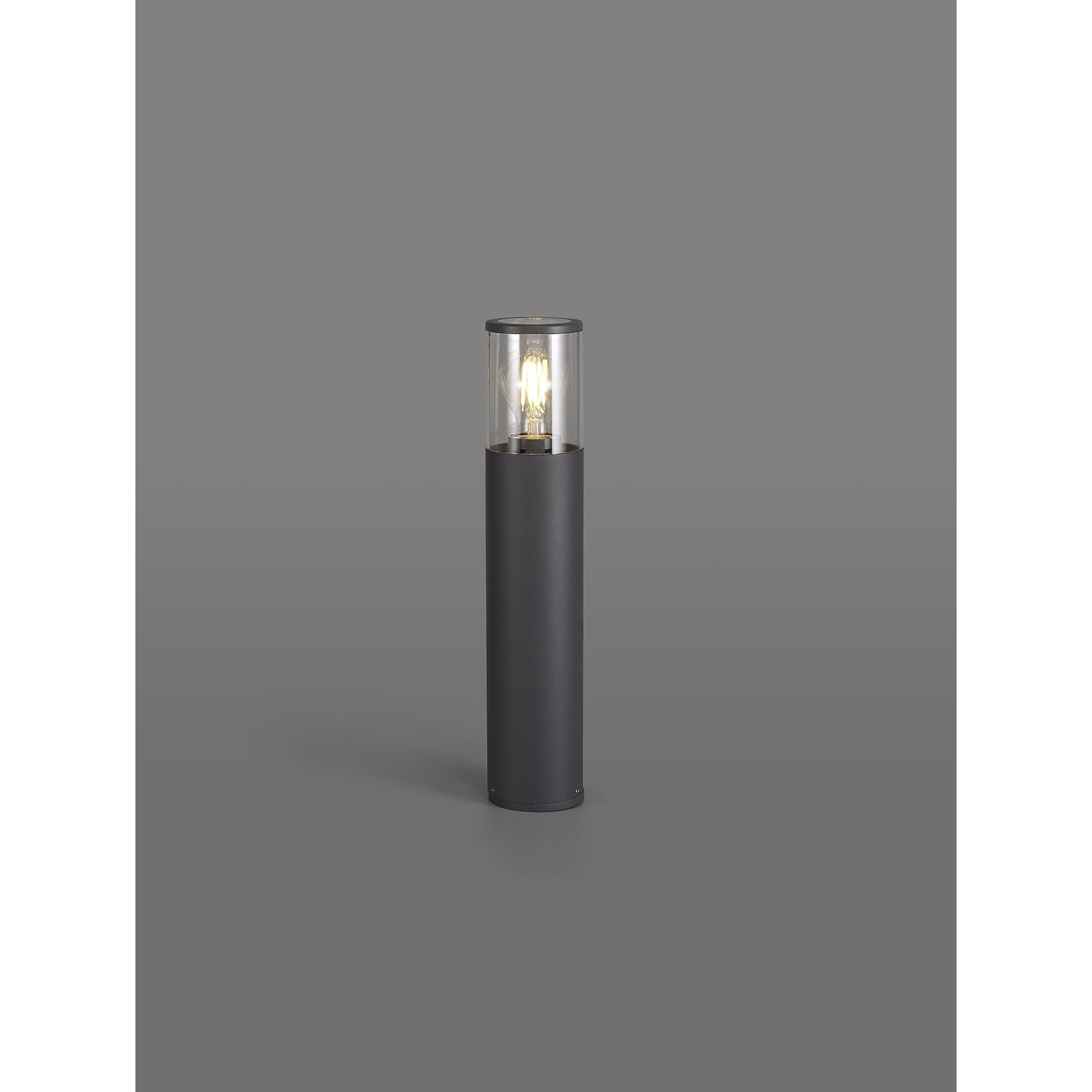 NL7777/CL9 Marc Outdoor 45cm Post Lamp 1 Light Anthracite/Clear