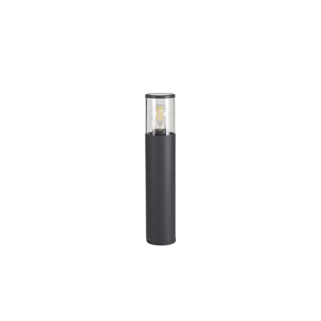 NL7777/CL9 Marc Outdoor 45cm Post Lamp 1 Light Anthracite/Clear
