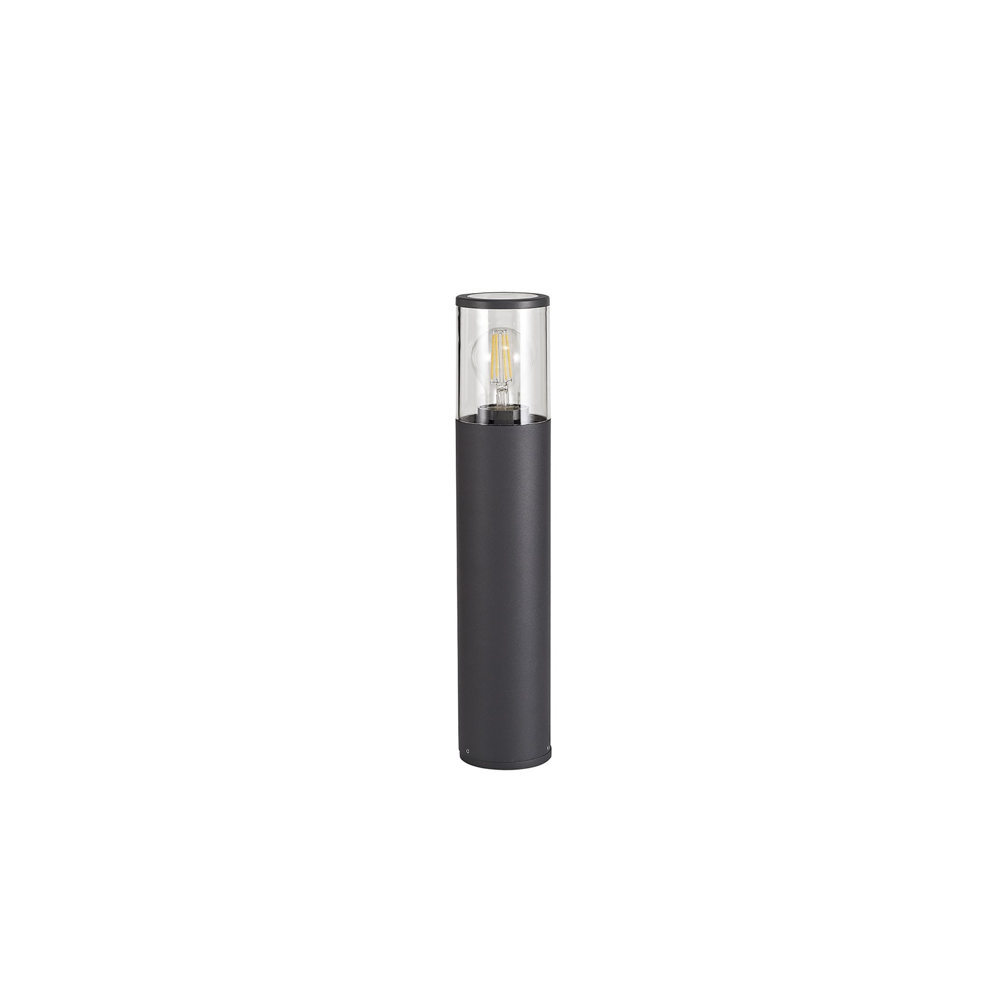 NL7777/CL9 Marc Outdoor 45cm Post Lamp 1 Light Anthracite/Clear