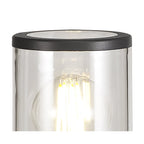 NL7777/CL9 Marc Outdoor 45cm Post Lamp 1 Light Anthracite/Clear
