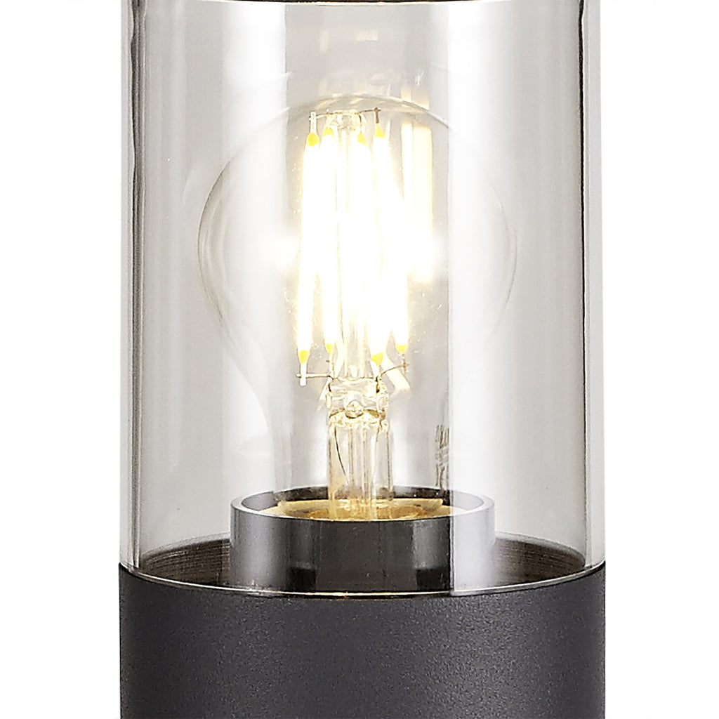 NL7777/CL9 Marc Outdoor 45cm Post Lamp 1 Light Anthracite/Clear
