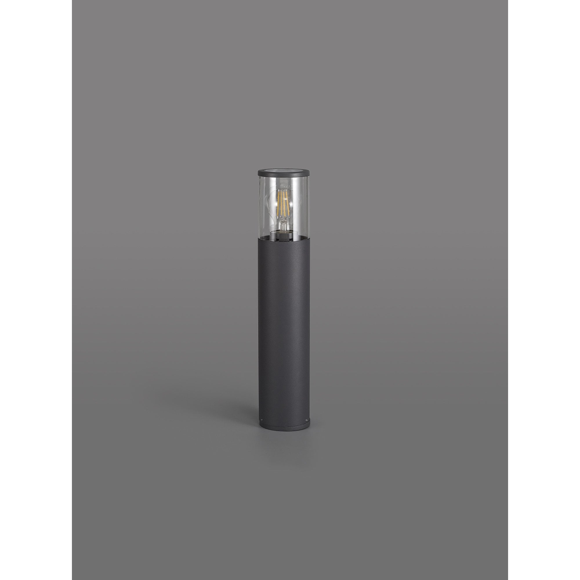 NL7777/CL9 Marc Outdoor 45cm Post Lamp 1 Light Anthracite/Clear