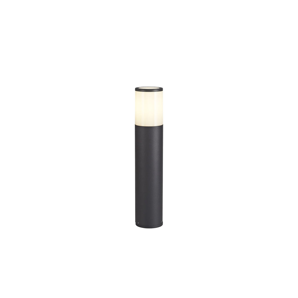 NL7777/OP9 Marc Outdoor 45cm Post Lamp 1 Light Anthracite/Opal