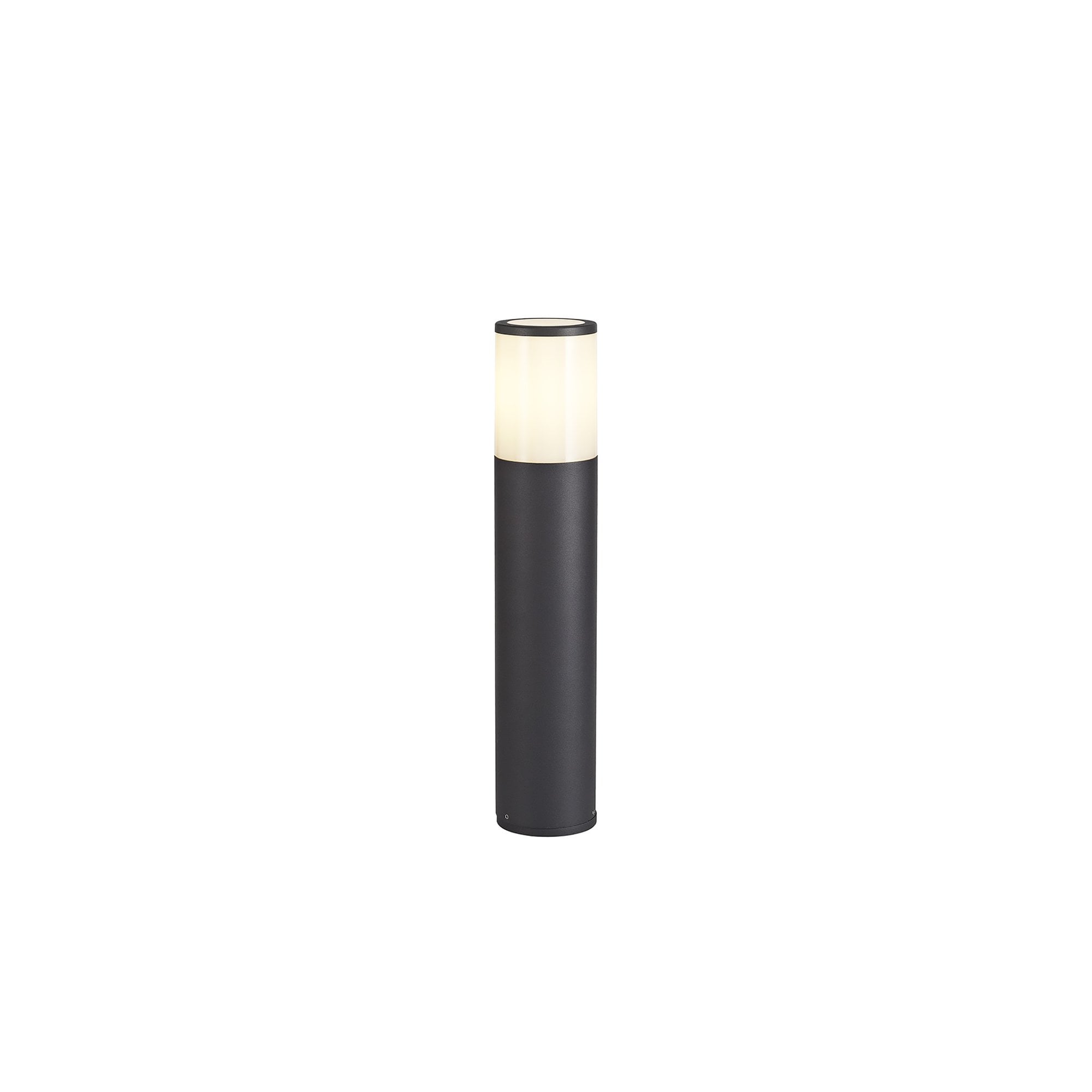 NL7777/OP9 Marc Outdoor 45cm Post Lamp 1 Light Anthracite/Opal