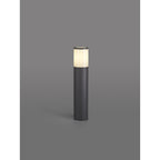 NL7777/OP9 Marc Outdoor 45cm Post Lamp 1 Light Anthracite/Opal