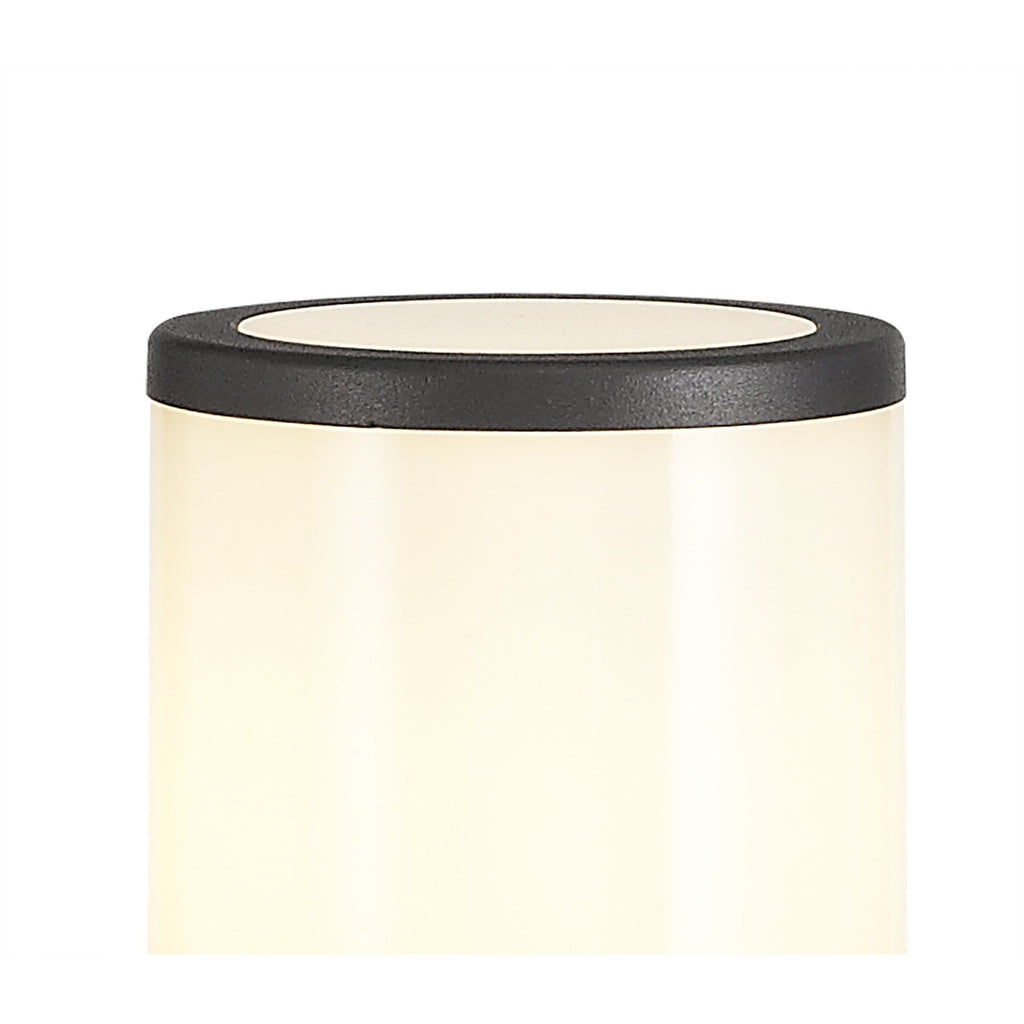 NL7777/OP9 Marc Outdoor 45cm Post Lamp 1 Light Anthracite/Opal