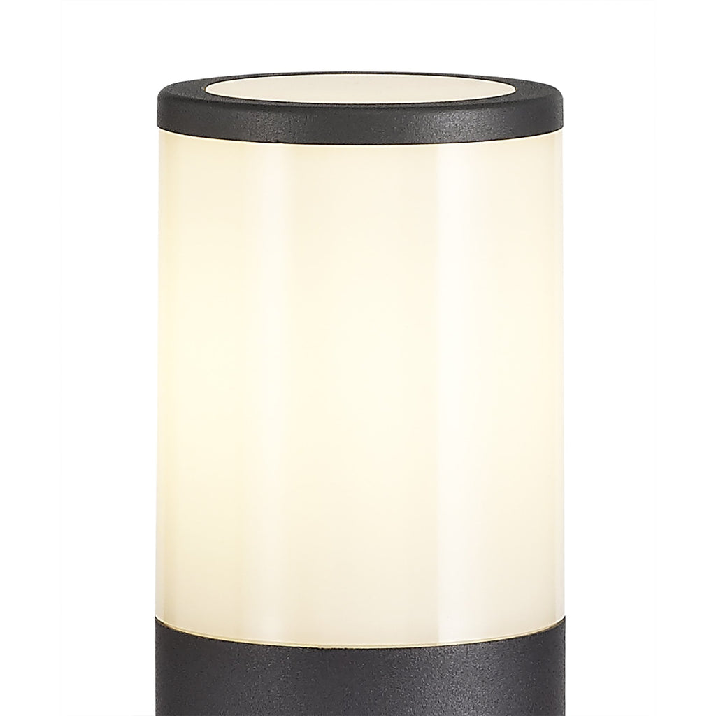 NL7777/OP9 Marc Outdoor 45cm Post Lamp 1 Light Anthracite/Opal