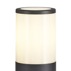 NL7777/OP9 Marc Outdoor 45cm Post Lamp 1 Light Anthracite/Opal
