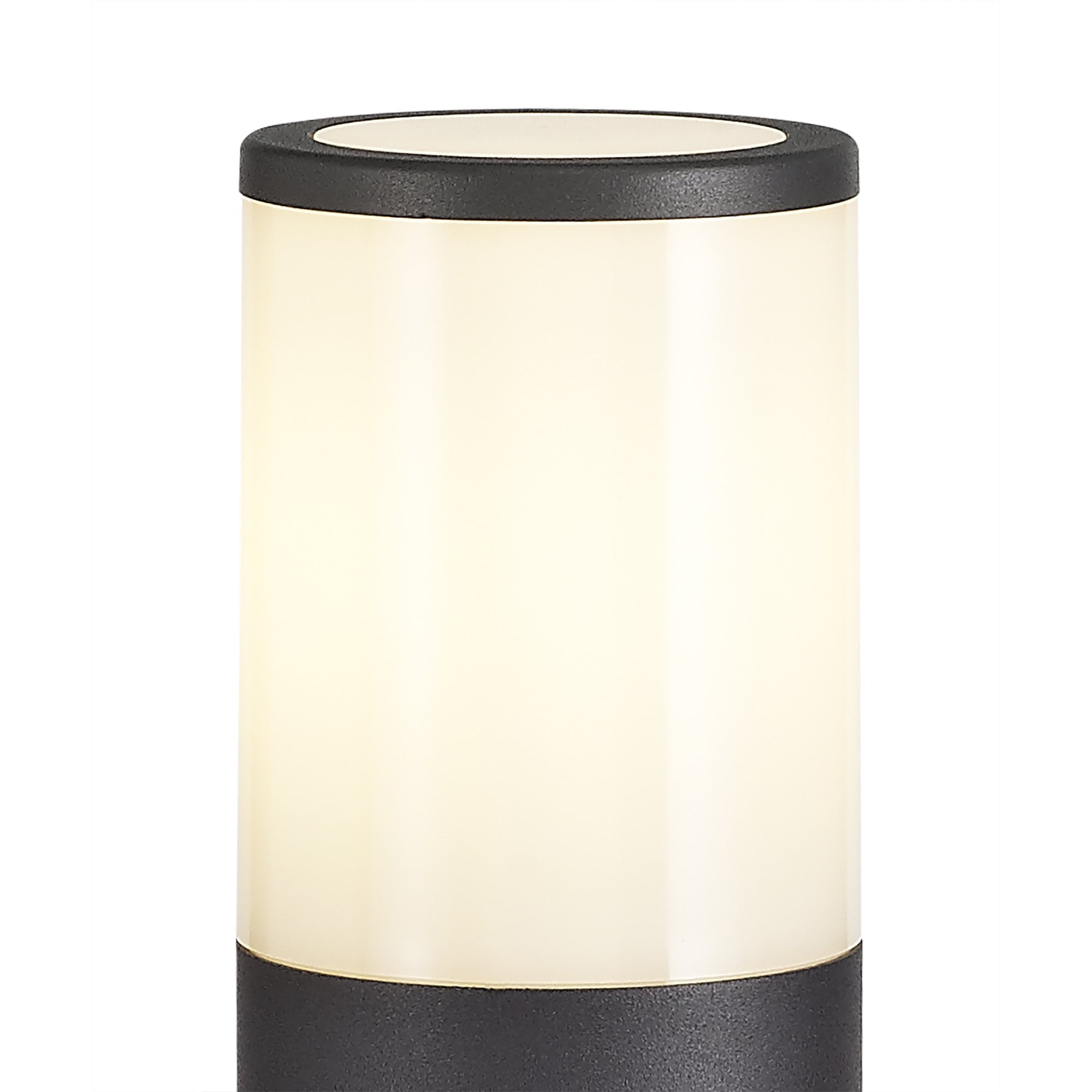 NL7777/OP9 Marc Outdoor 45cm Post Lamp 1 Light Anthracite/Opal