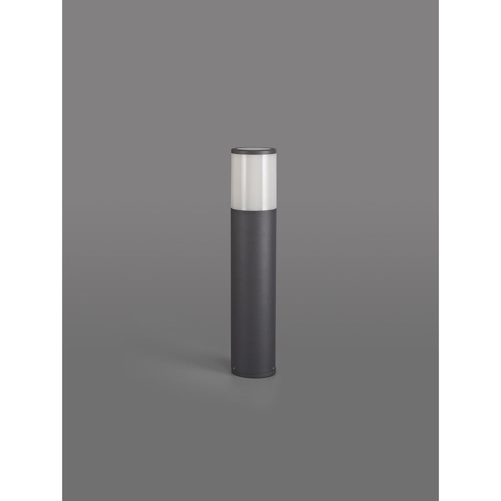 NL7777/OP9 Marc Outdoor 45cm Post Lamp 1 Light Anthracite/Opal