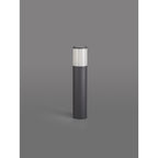 NL7777/OP9 Marc Outdoor 45cm Post Lamp 1 Light Anthracite/Opal