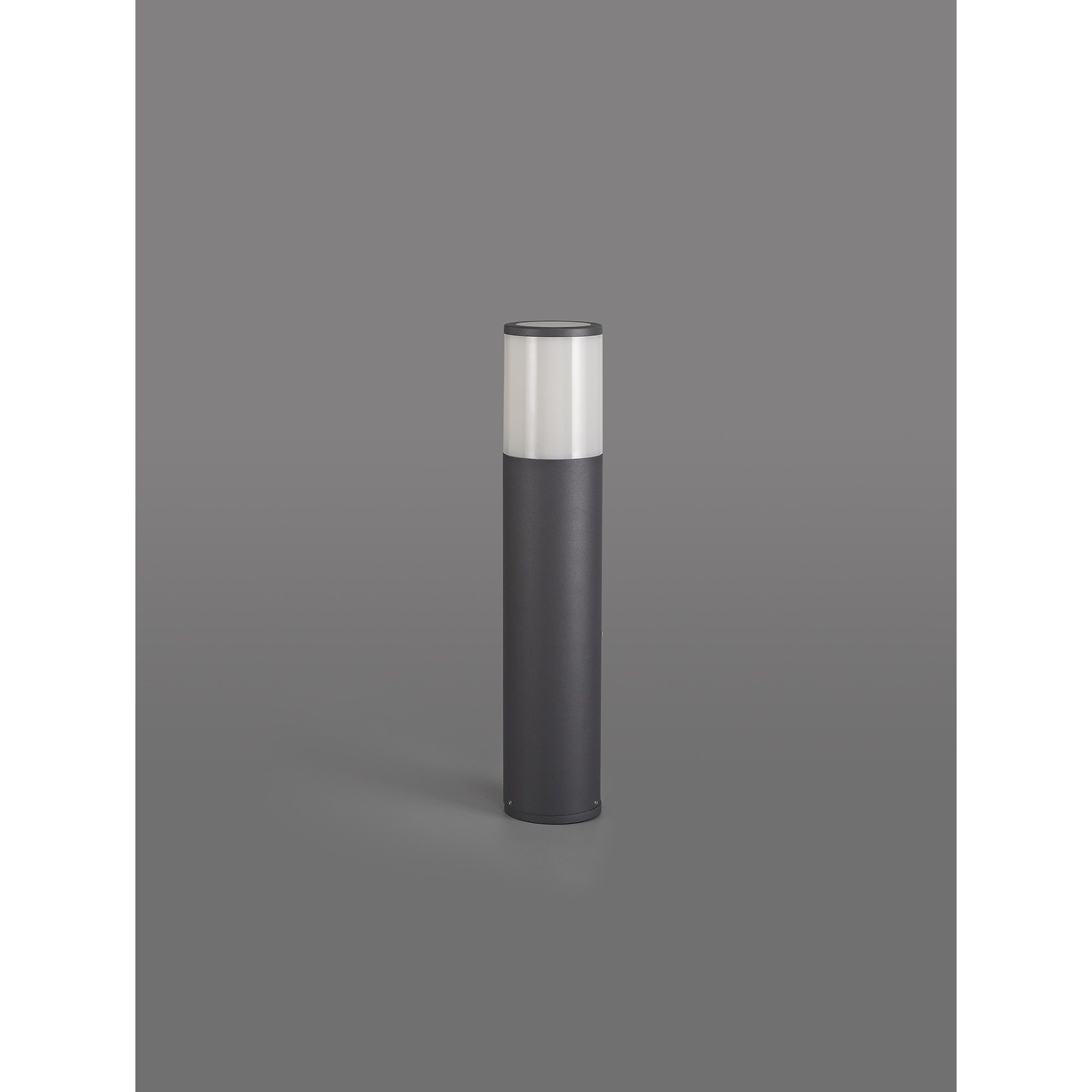 NL7777/OP9 Marc Outdoor 45cm Post Lamp 1 Light Anthracite/Opal