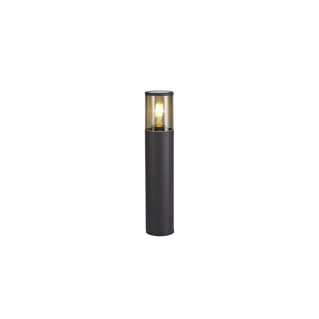 NL7777/SM9 Marc Outdoor 45cm Post Lamp 1 Light Anthracite/Smoked