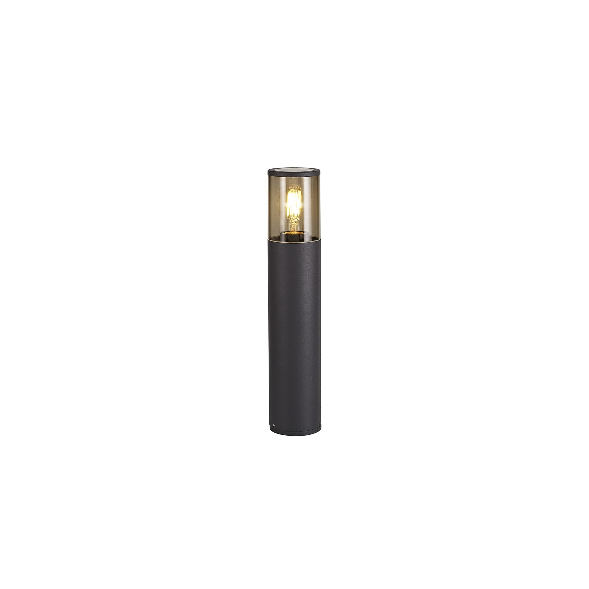 NL7777/SM9 Marc Outdoor 45cm Post Lamp 1 Light Anthracite/Smoked