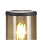 NL7777/SM9 Marc Outdoor 45cm Post Lamp 1 Light Anthracite/Smoked
