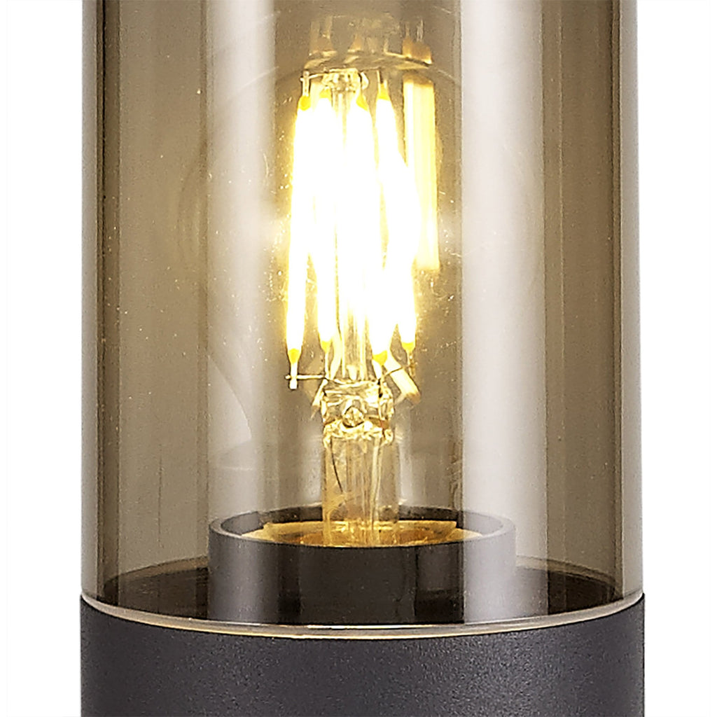NL7777/SM9 Marc Outdoor 45cm Post Lamp 1 Light Anthracite/Smoked
