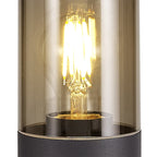 NL7777/SM9 Marc Outdoor 45cm Post Lamp 1 Light Anthracite/Smoked