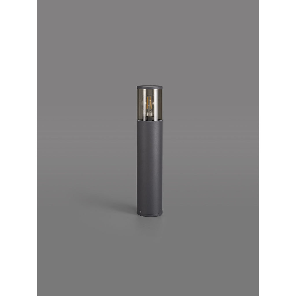NL7777/SM9 Marc Outdoor 45cm Post Lamp 1 Light Anthracite/Smoked
