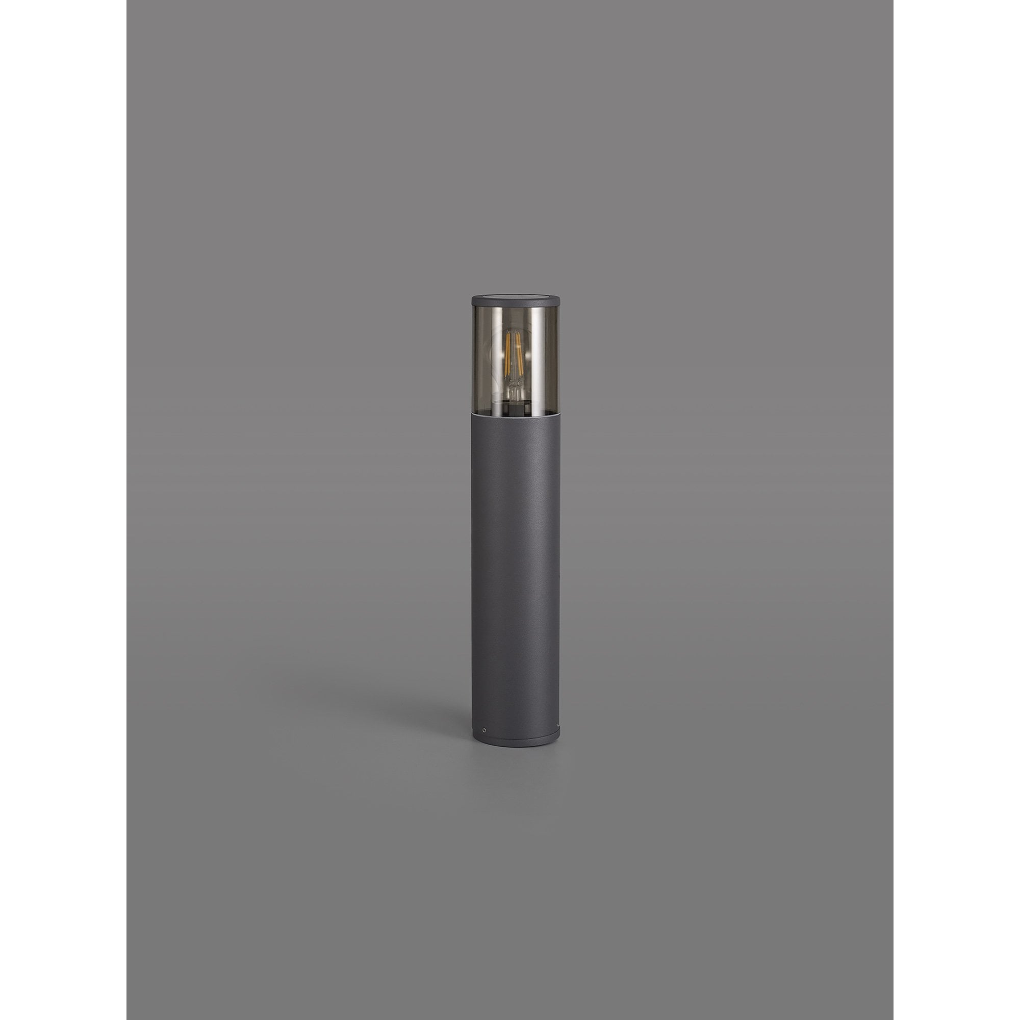 NL7777/SM9 Marc Outdoor 45cm Post Lamp 1 Light Anthracite/Smoked