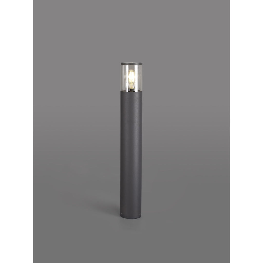 NL7778/CL9 Marc Outdoor 65cm Post Lamp 1 Light Anthracite/Clear