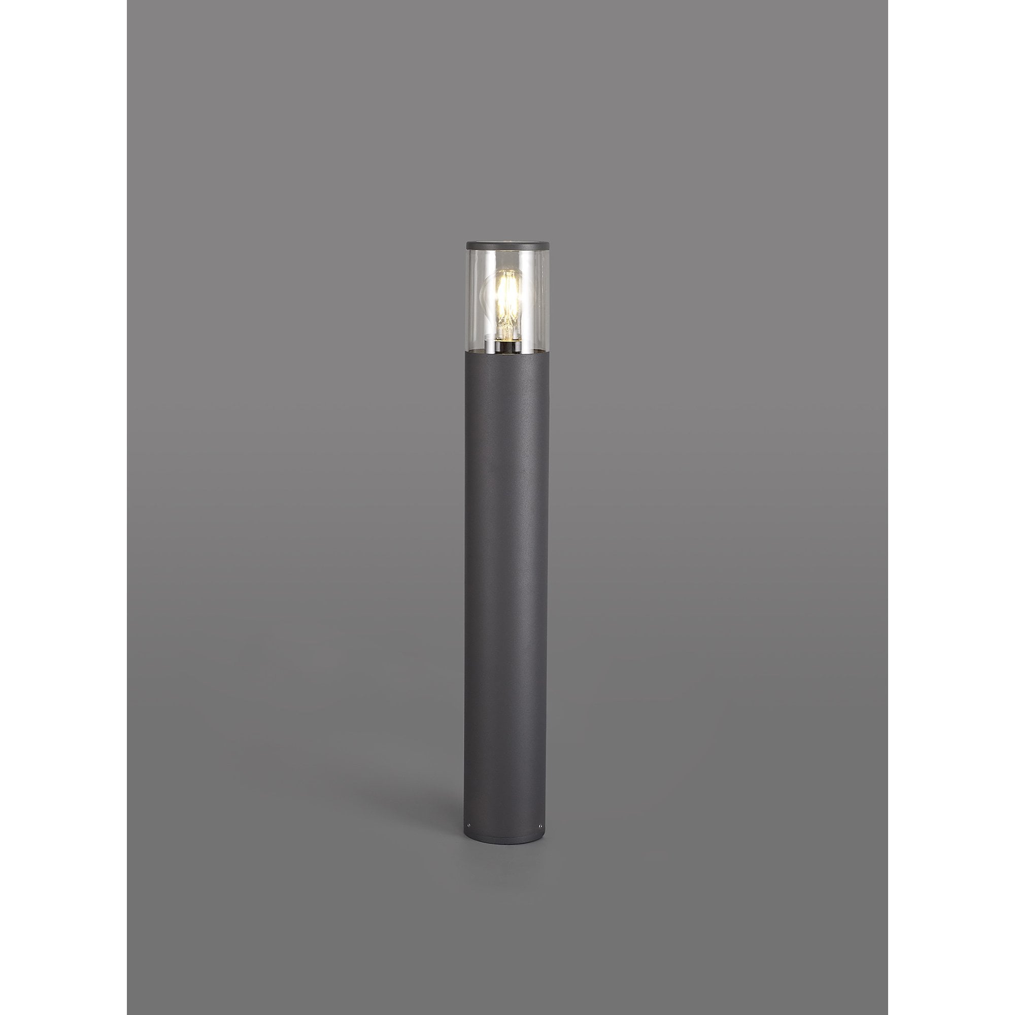 NL7778/CL9 Marc Outdoor 65cm Post Lamp 1 Light Anthracite/Clear