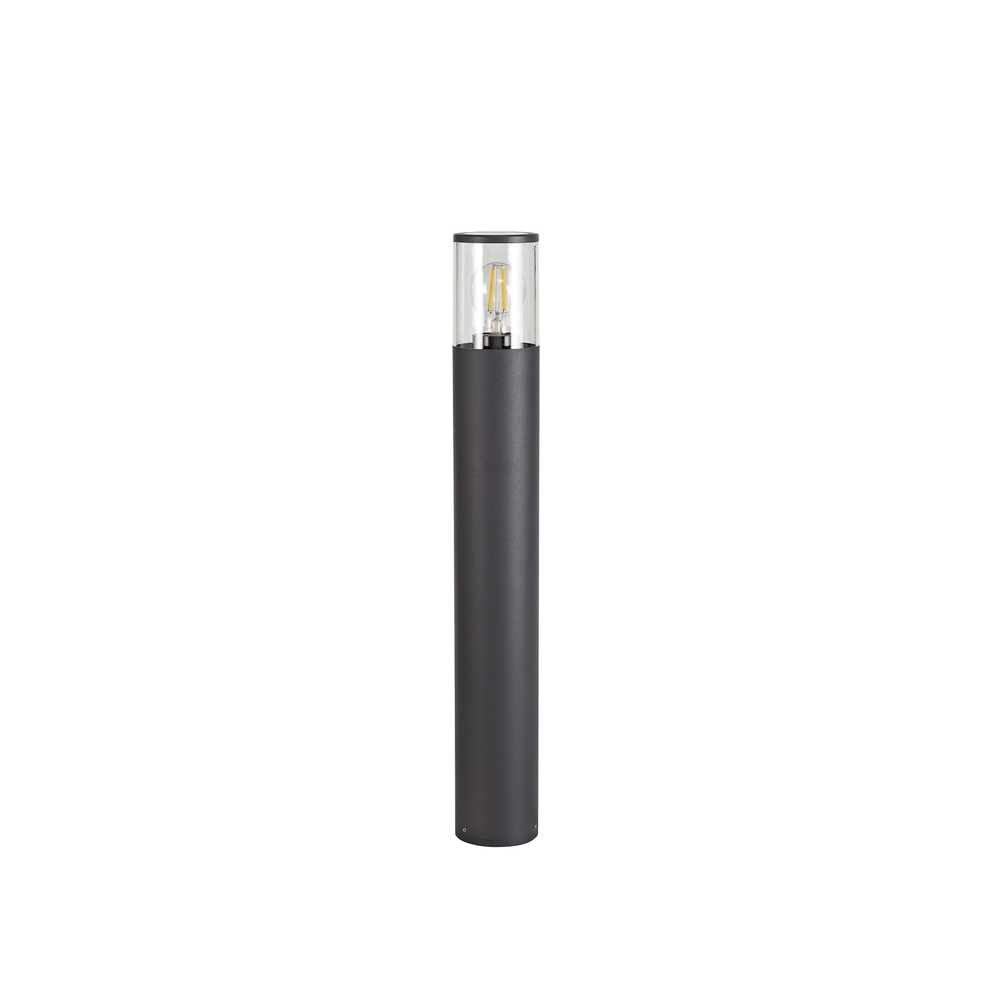 NL7778/CL9 Marc Outdoor 65cm Post Lamp 1 Light Anthracite/Clear